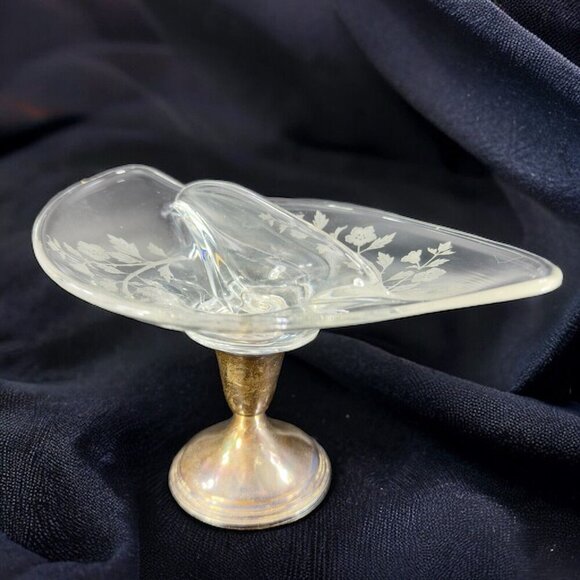 1950 VIKING Dish Pedestal EMPIRE STERLING SILVER Weighted Manganese 365nm UV - Picture 4 of 16